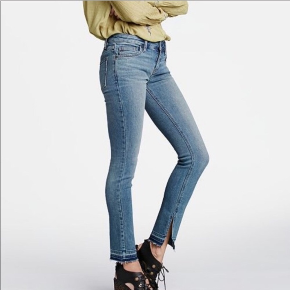 Free People Release Hem Skinny Ankle Jeans